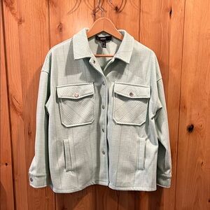 Forever 21 Mint Green Button-Up Shacket/Jacket - Women’s Small